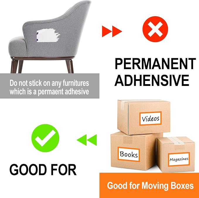 6 x 4 inch Large Moving Labels for Boxes, Blank Moving Boxes Labels Stickers - Image 5