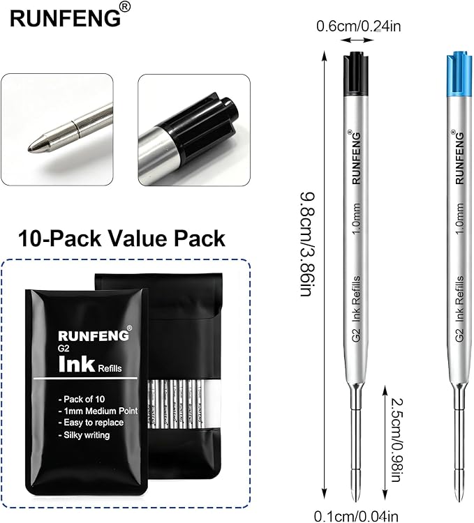10 x Multifunctional Ballpoint Pen Refills, Universal Refills Length 10 cm - Image 5