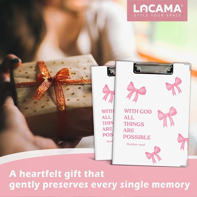 Lacama Preppy Cute Bow Bible Clipboard - Image 2