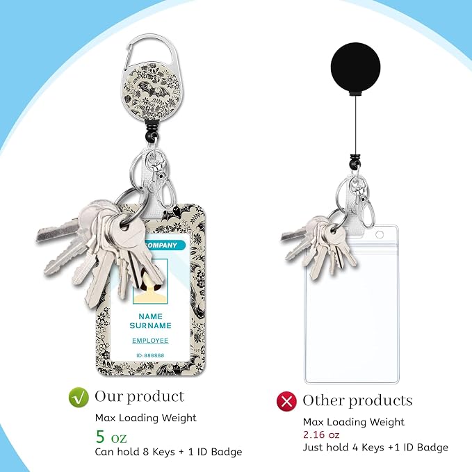 Hancynir Goth Bat Floral Lanyards - Image 5