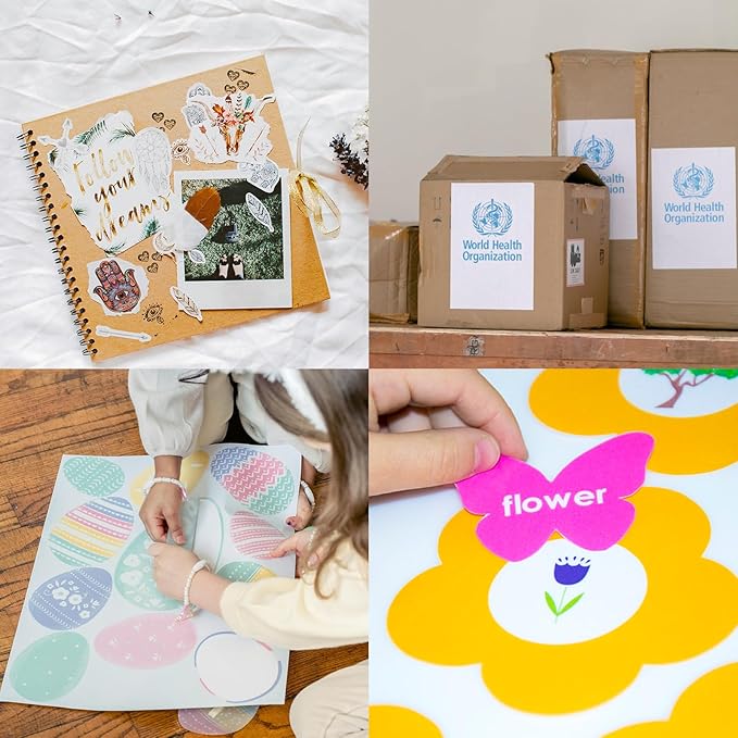 2000 Sheets Sticker Paper Matte White, 8.5" x 11" Label Paper for Laser & Inkjet Printer, Full Sheet Label for Shipping Address Mailing-DeskLoop Office