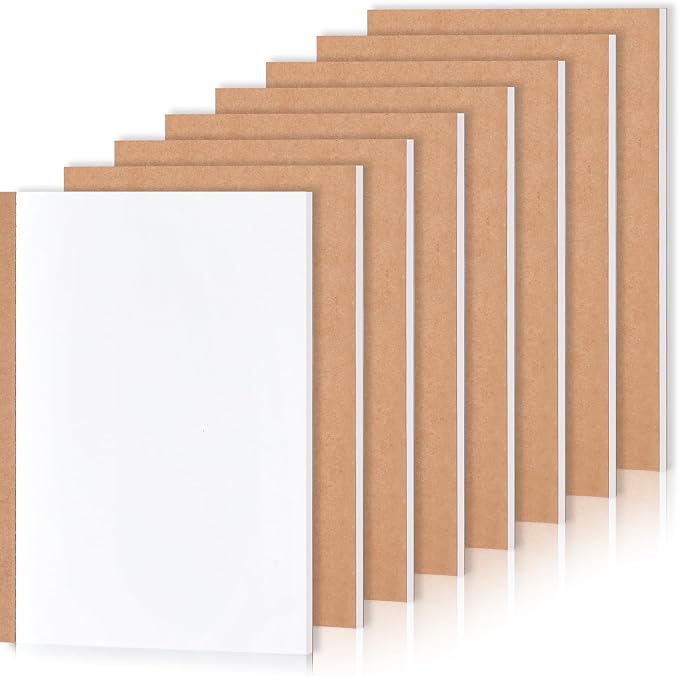 EOOUT 8 Pack Blank Kraft Notebooks, A5 Journals Notebook Bulk, Unlined Paper by EOOUT