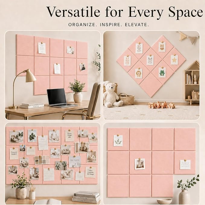 Felt Bulletin Board Tiles, Large Cork Board Alternative, 24 x 36 in | 0.35 in - Image 6