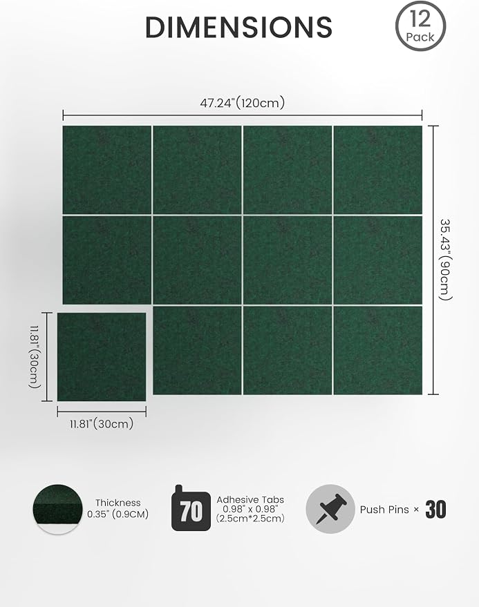 Bumusty Large Cork Board 48" x 36" Alternative - Image 2