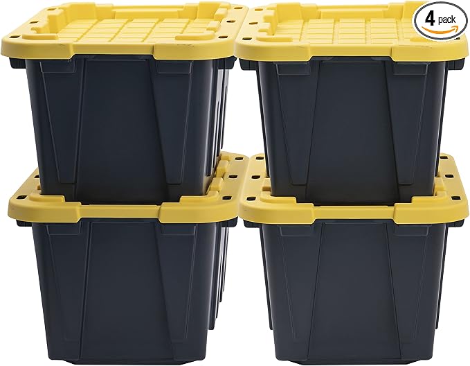CX BLACK & YELLOW 12-Gallon Heavy Duty Storage Bins by BLACKYELLOW