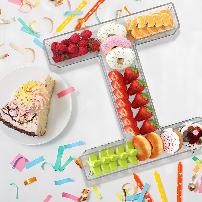 13.8" Extra Large Acrylic Letter Charcuterie Board Box, Reusable Fillable - Image 4