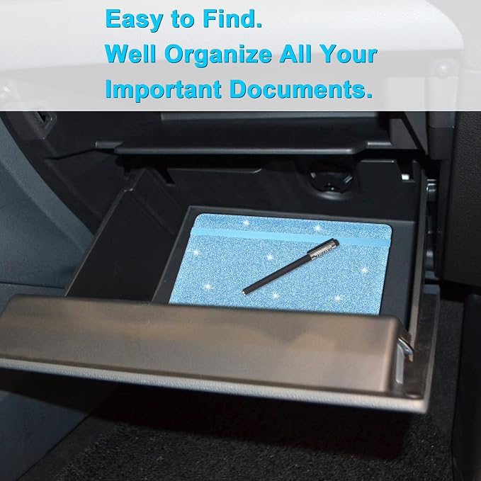 Wisdompro Car Document Holder Organiser, PU Leather Vehicle Insurance and - Image 6