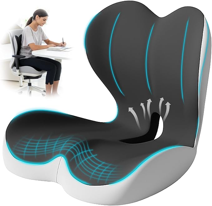 Seat Cushion for Office Chair and Car, Lumbar Support Pillow for Office Chair by Unknown
