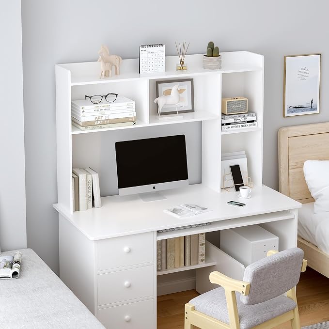 OSCHF Wooden Desktop Hutch Bookshelf - Image 5