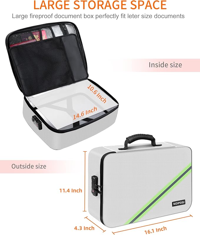 Noiposi 5200℉ Fireproof Document Box - Image 6