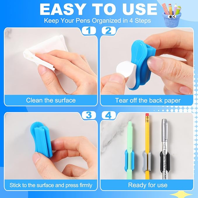 Sherr 60 Pack Adhesive Pencil Holders - Image 4