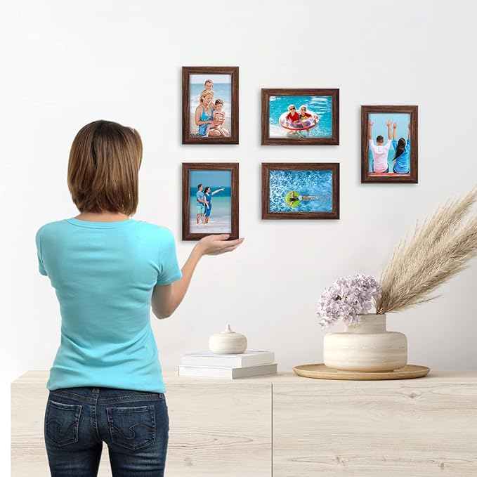 Giftgarden 4x6 Picture Frame Brown Set of 12 - Image 6