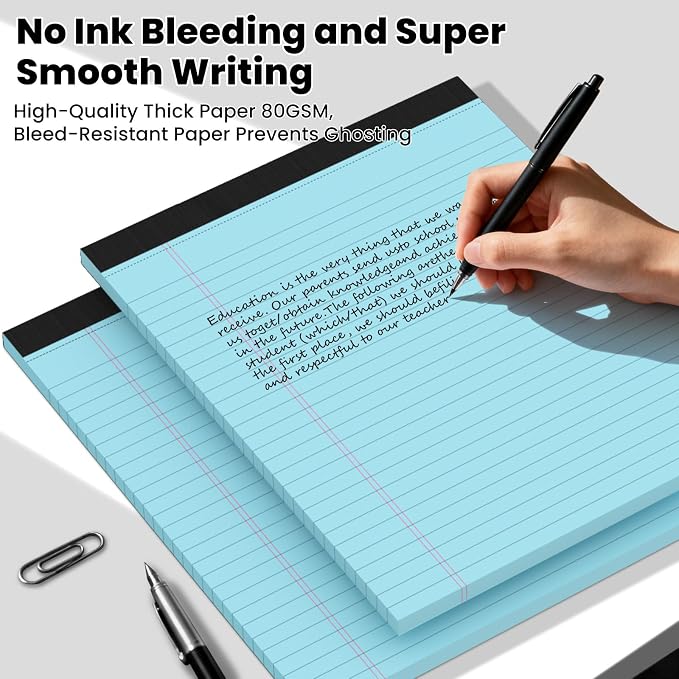 2pcs Legal Pads 8.5 x 11, Notepads 8.5 x 11 Inch, 30 Sheets/Pack, Perforate - Image 5