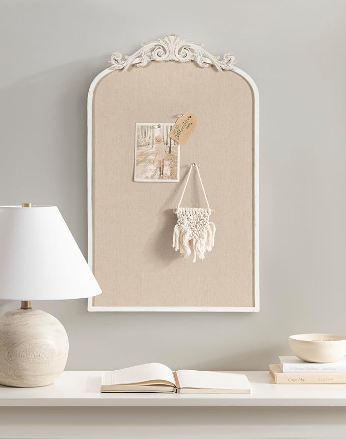 Kate and Laurel Arendahl Decorative Arch Pinboard; 19 x 31; White; Framed - Image 3
