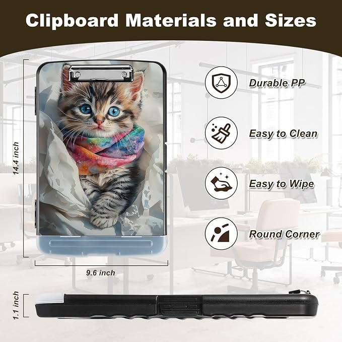 Clipboard with Storage, Nursing Clip Board 8.5 x 11 Storage Organization Box - Image 2