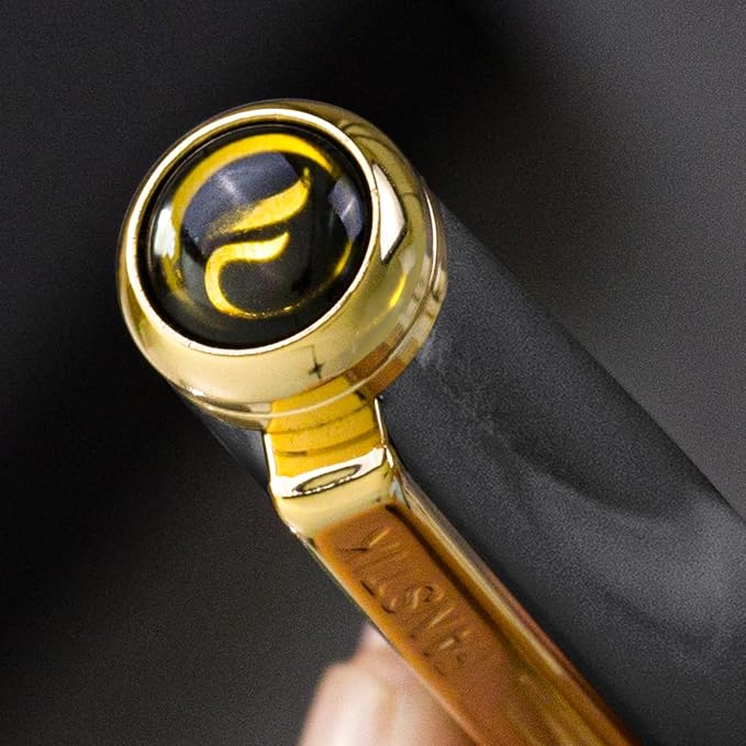 Customized Silver & Gold Luxury Rollerball pen (Made In USA) fancy gift set for women, Real 24K Gold Plating, Professional executive pen gift set for men (Lux Custom-Rollerball Silver-Gld)-DeskLoop Office