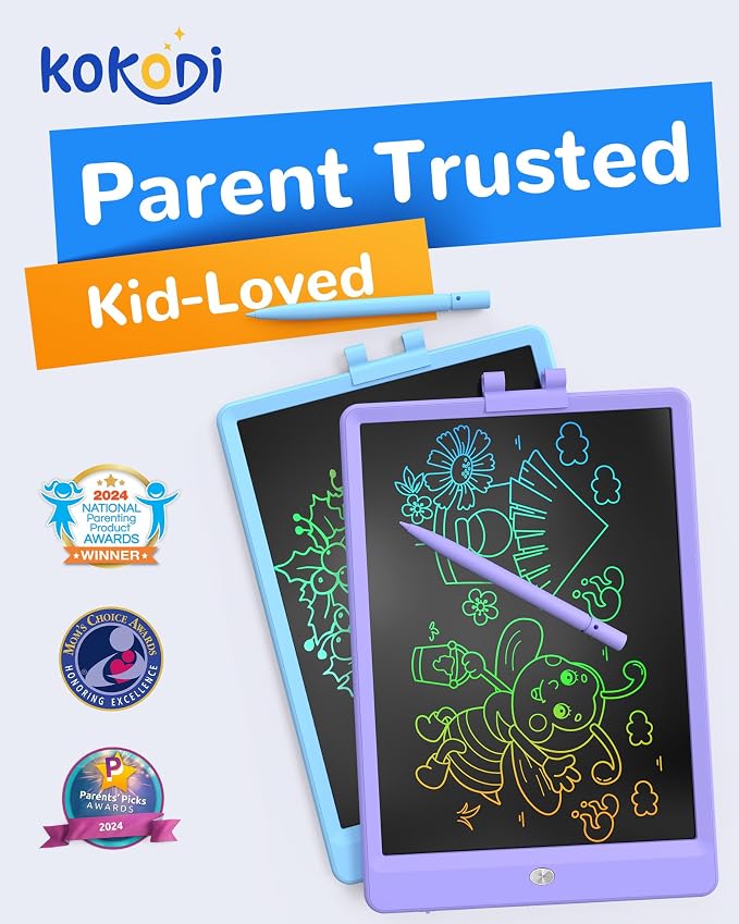 KOKODI LCD Writing Tablet, 10 Inch Colorful Toddler Doodle Board Drawing Tablet - Image 2