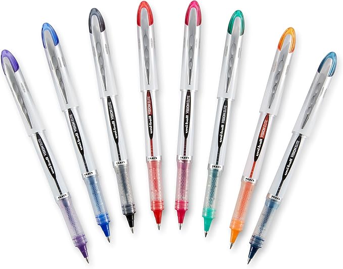 uniball Vision Elite Rollerball Pens, Micro Point, 8 Pack - Image 9