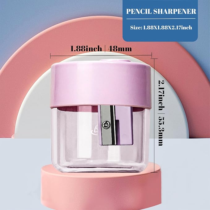 Pencil Sharpener 3 Pack Single Hole Manual Pencil Sharpeners - Image 2