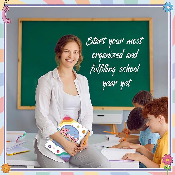 Fuyoooo Retro Remix Teacher Record Book Teacher Grade Books 2026-2027 Spiral - Image 7