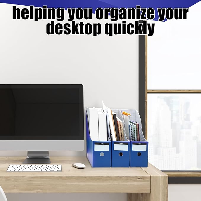 Thenshop 24 Pcs Cardboard Magazine File Holder Organizer, Desk File Organizer - Image 4