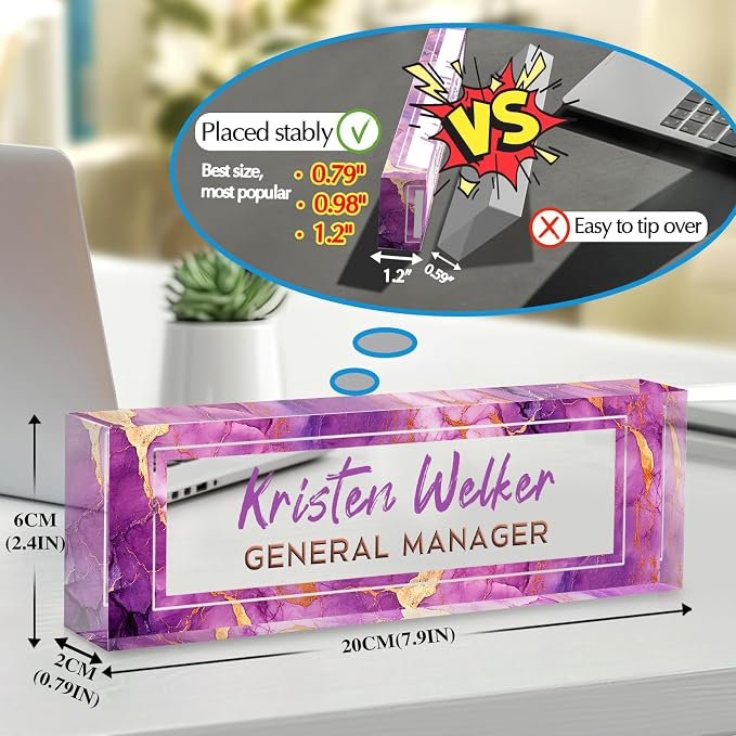 Desk Name Plate Personalized, Custom Name Plate - Image 2