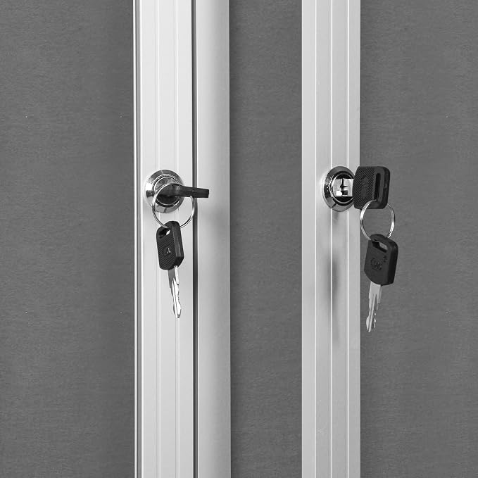 INNOVART Enclosed Bulletin Board 72” x 48”, Lockable Fabric Noticeboard - Image 4