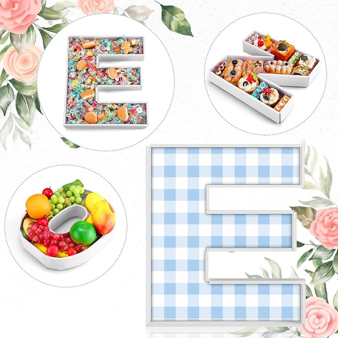 Rossesay 3 Pcs One Large Charcuterie Letter 12'' Fillable Tray Charcuterie Box - Image 4