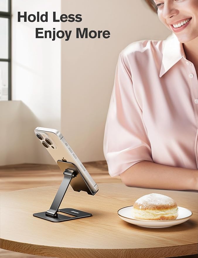 Nulaxy 2 Pack Dual Folding Cell Phone Stand, Fully Adjustable Phone Holder - Image 6