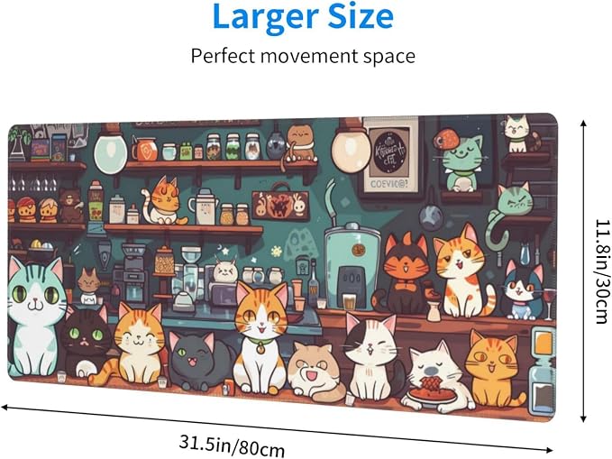 Gaming Mouse Pad Desk Pad, Extended Big Mouse Pad, 31.5x11.8 Inch Long Computer - Image 2