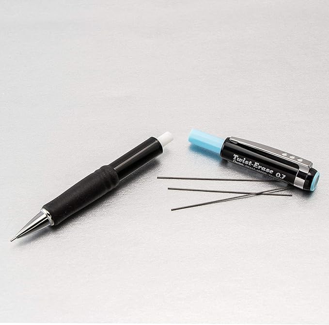 Pentel Mechanical Pencil 0.7 mm Twist Erase III, Twist Up Eraser, Pre-Loaded - Image 4