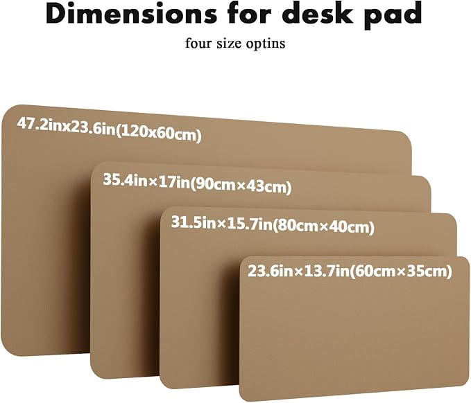 YSAGi Double-Sided Desk Pad, 35.4"x17"Leather Desk Mat, Eco Cork Desk Pad - Image 8