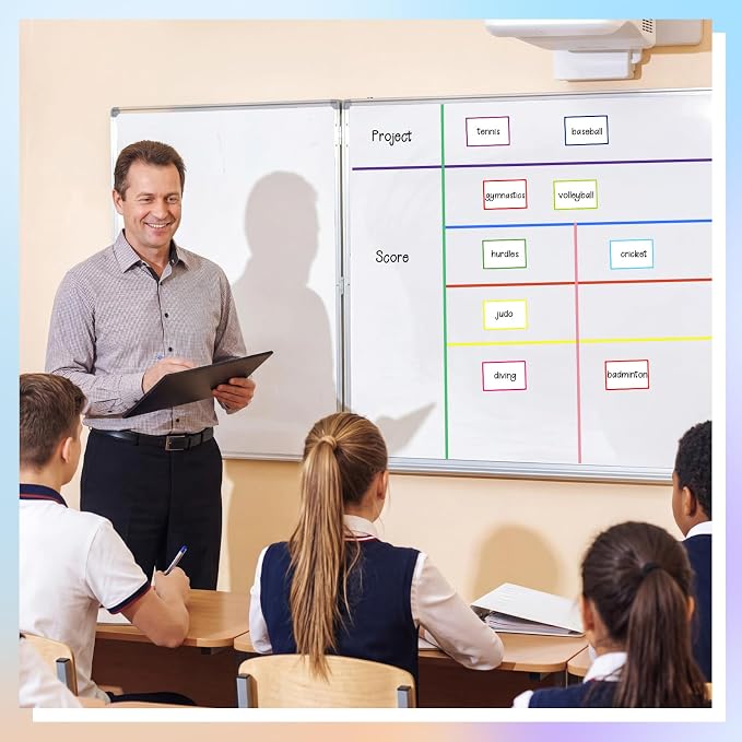 Meanplan 176 Pcs White Board Accessories Set 144 Magnetic Dry Erase Labels 12 - Image 5