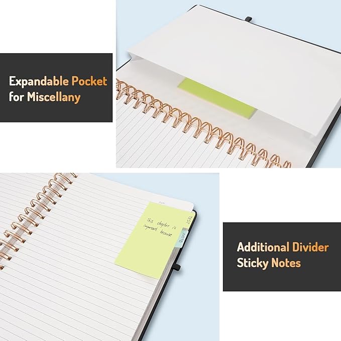 Forvencer Lined Spiral Journal Notebook - Image 6