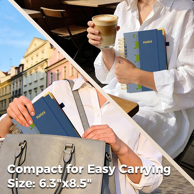XYark A5 Hardcover Spiral Notebook, 6.3"x8.5" College Ruled Notebooks - Image 8