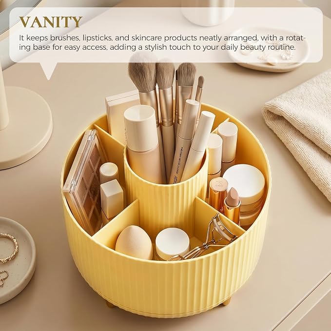 KONVINIT Pencil Pen Holder for Desk, 5 Slots 360-Degree Rotating Desktop - Image 5