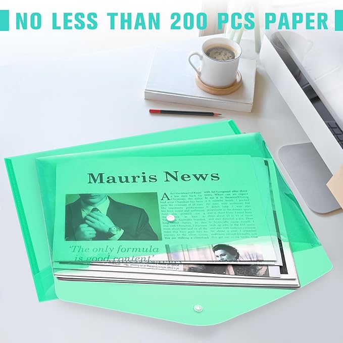24 pcs Plastic Filing Envelopes - Image 6