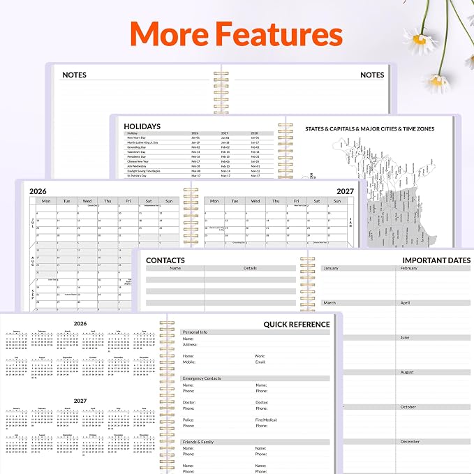 SUNEE Academic Planner 2026-2027 – Weekly & Monthly Planner, July 2026 to June - Image 4