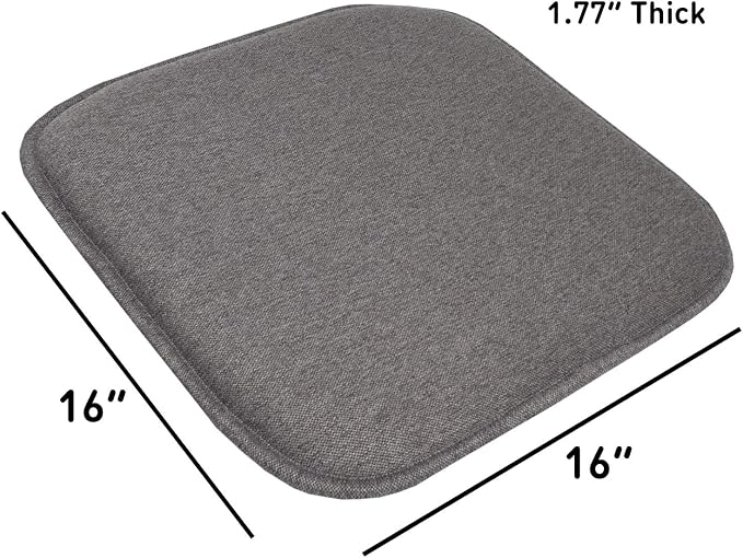 Sweet Home Collection Chair Cushion Memory Foam Pads Honeycomb Pattern Slip Non - Image 4