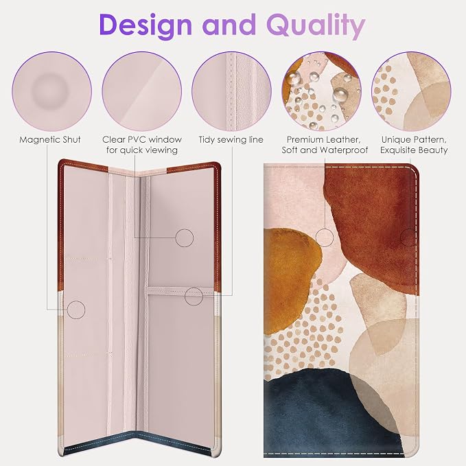 Car Registration and Insurance Holder，Colour Patterns Men Women Car License - Image 6