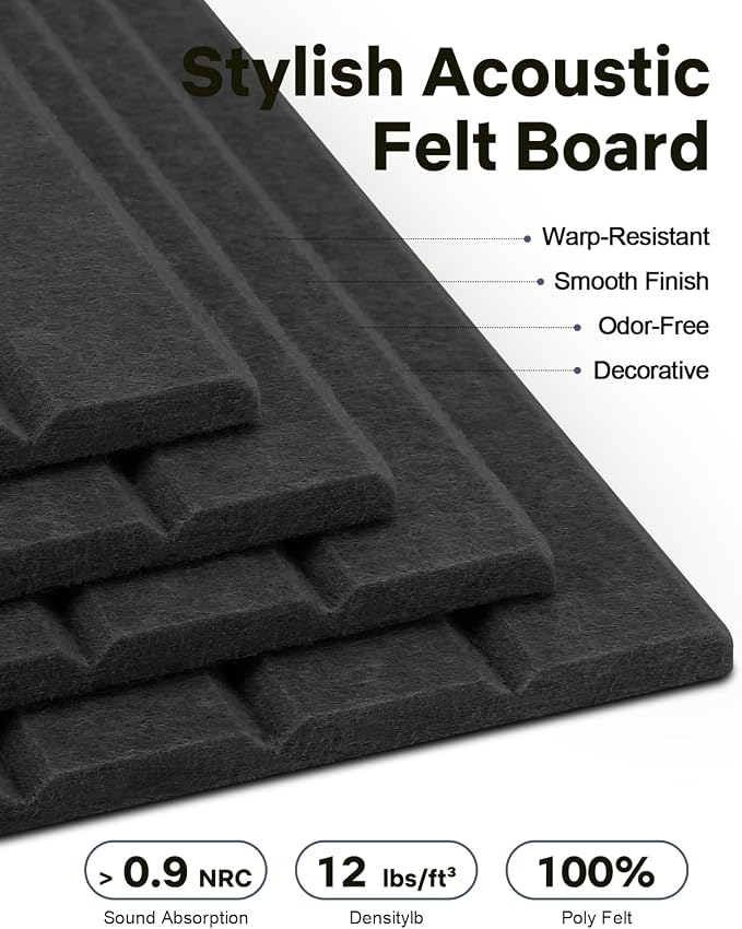 48" x 36" Large Cork Bulletin Board Tiles, Peel and Stick Felt Wall Panels - Image 3