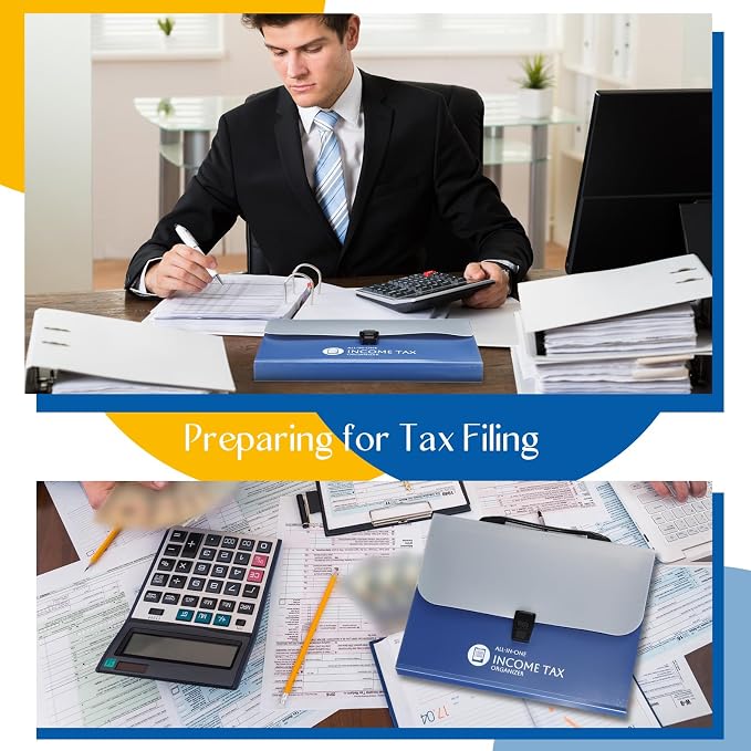 1 Set Tax Record Organizer All in One Income Tax Document Organizer 13 Pockets - Image 7
