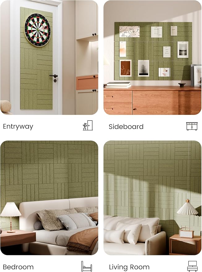 Bumusty Large Cork Board Alternative-48 x 36" Felt Bulletin Board Tiles - Image 5