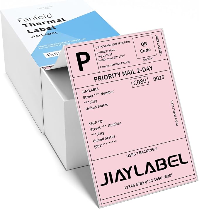4x6 Thermal Shipping Label Mailing Stickers Paper by JIAYLABEL