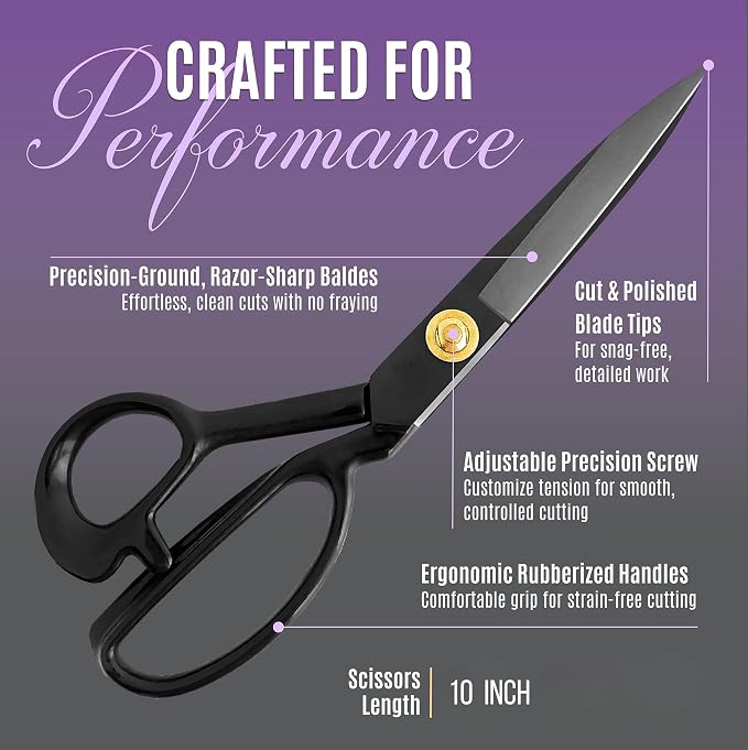 Professional 10 Inch Sewing Scissors - Image 2