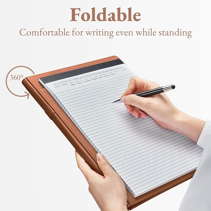 Mymazn Padfolio, Portfolio Folder, Legal Pad Holder, Resume Folder | Faux - Image 5