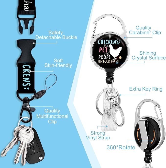 Piefly Lanyards for Id Badges, Funny Badge Holder - Image 4