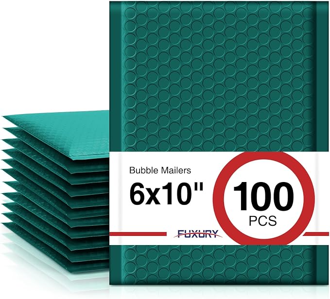Fuxury Bubble Mailers 6x10" 100 Pack Opaque Bubble Mailer Usable Size 6x9" by Fuxury