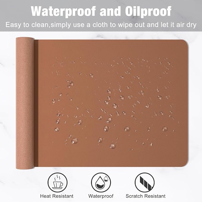 Hsurbtra Desk Pad, XL Extended Mouse Pad, Waterproof Desktop Blotter Protector - Image 5