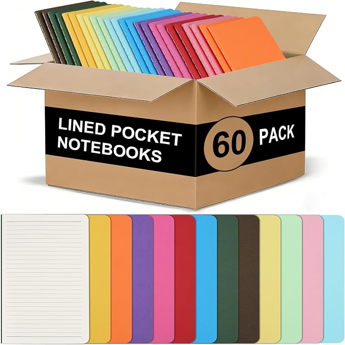 ZCZN 120 Pack Mini Pocket Notebooks Bulk, 3.5 X 5.5 Inches Mini Journals by ZCZN